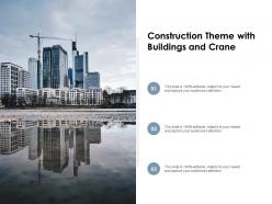 Construction theme with buildings and crane