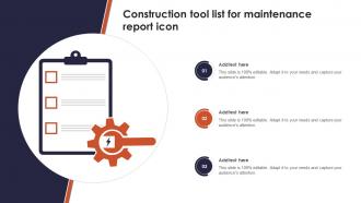 Construction Tool List For Maintenance Report Icon