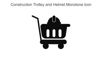 Construction Trolley And Helmet Monotone Icon In Powerpoint Pptx Png And Editable Eps Format