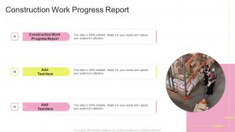 Construction Work Progress Report In Powerpoint And Google Slides Cpb
