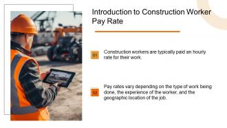 Construction Worker Pay Rate Powerpoint Presentation And Google Slides ICP Aesthatic Editable