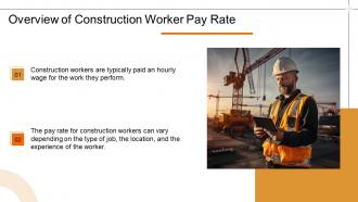 Construction Worker Pay Rate Powerpoint Presentation And Google Slides ICP Engaging Editable