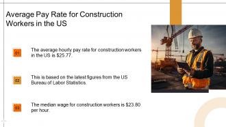 Construction Worker Pay Rate Powerpoint Presentation And Google Slides ICP Template Impactful