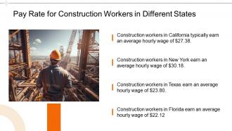Construction Worker Pay Rate Powerpoint Presentation And Google Slides ICP Idea Impactful