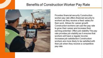Construction Worker Pay Rate Powerpoint Presentation And Google Slides ICP Images Impactful