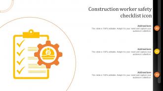 Construction Worker Safety Checklist Icon