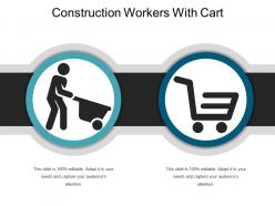 Construction workers with cart