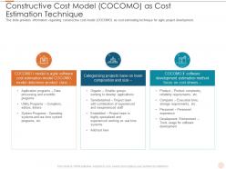 Constructive Cost Model Cocomo Software Costs Estimation Agile Project Management IT