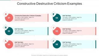 Constructive Destructive Criticism Examples In Powerpoint And Google Slides Cpb