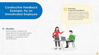 Constructive Feedback For Unmotivated Employee Training Ppt