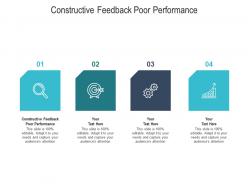 Constructive feedback poor performance ppt powerpoint presentation ideas file formats cpb