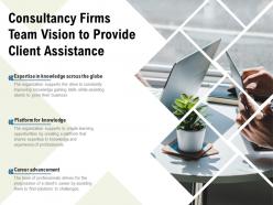 Consultancy firms team vision to provide client assistance