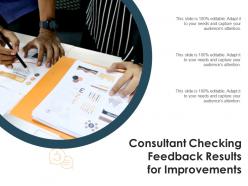 Consultant checking feedback results for improvements