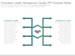 Consultant Loyalty Management Quality Ppt Example Slides