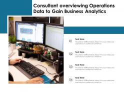 Consultant Overviewing Operations Data To Gain Business Analytics
