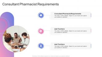 Consultant Pharmacist Requirements In Powerpoint And Google Slides Cpb