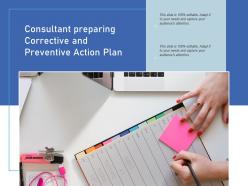 Consultant preparing corrective and preventive action plan