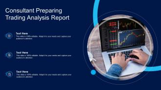 Consultant preparing trading analysis report