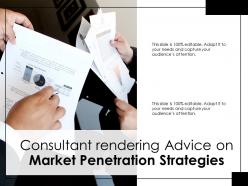 Consultant rendering advice on market penetration strategies