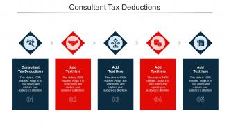 Consultant Tax Deductions Ppt Powerpoint Presentation Icon Graphics Example Cpb