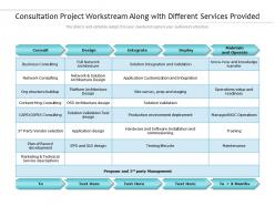 Consultation project workstream along with different services provided