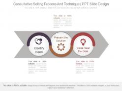 Consultative selling process and techniques ppt slide design