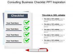 Consulting business checklist ppt inspiration