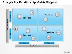 Consulting companies relationship matrix diagram powerpoint templates ppt backgrounds for slides 0527