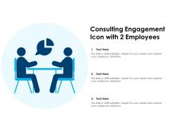 Consulting engagement icon with 2 employees