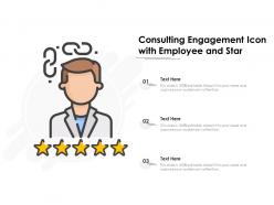 Consulting engagement icon with employee and star
