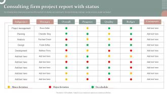 Consulting Firm Project Report With Status