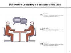 Consulting Icon Conversation Business Arrows Statement Performance Communication
