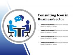 Consulting icon in business sector