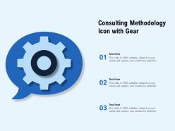 Consulting methodology icon with gear