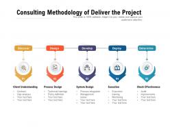 Consulting methodology of deliver the project