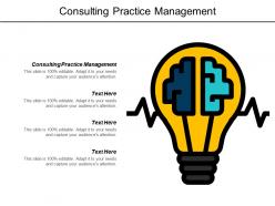 Consulting practice management ppt powerpoint presentation pictures brochure cpb