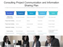 Consulting project communication and information sharing plan