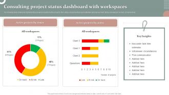 Consulting Project Status Dashboard With Workspaces