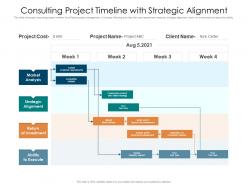 Consulting project timeline with strategic alignment
