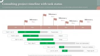 Consulting Project Timeline With Task Status