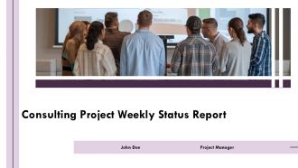 Consulting Project Weekly Status Report PPT Outline AT