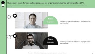 Consulting Proposal For Organization Change Administration Powerpoint Presentation Slides
