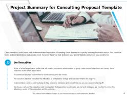 Consulting Proposal Template Powerpoint Presentation Slides