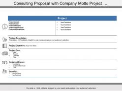Consulting proposal with company motto project