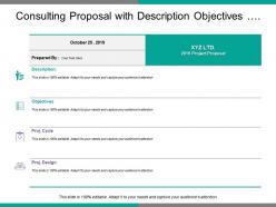 Consulting proposal with description objectives
