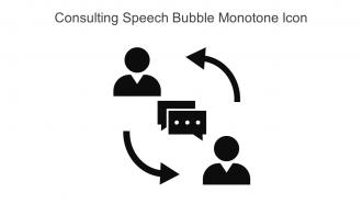 Consulting Speech Bubble Monotone Icon In Powerpoint Pptx Png And Editable Eps Format