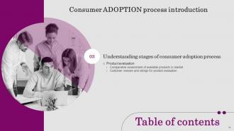 Consumer Adoption Process Introduction Powerpoint Presentation Slides Colorful Customizable