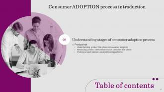 Consumer Adoption Process Introduction Powerpoint Presentation Slides Visual Customizable