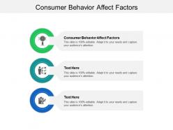 Consumer behavior affect factors ppt powerpoint presentation ideas graphic tips cpb