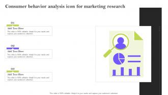 Consumer Behavior Analysis Icon For Marketing Research